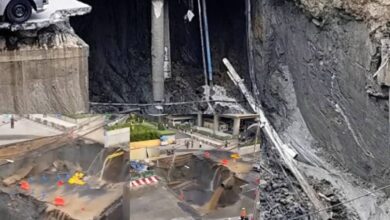 Bangkok road collapse