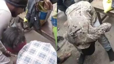 Two children beaten
