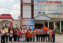 छात्रसंघ चुनाव में जीत पर कार्यकर्ताओं ने मनाया विजय उत्सव