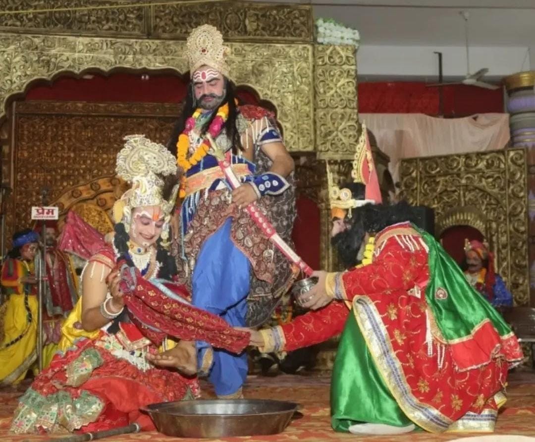 द्रौपदी चीरहरण लीला का भावपूर्ण मंचन