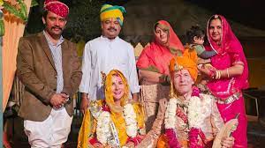 Photo of जोधपुर में फ्रांस के रहने वाले एक जोड़े ने रीति-रिवाजों से विवाह दोबारा किया