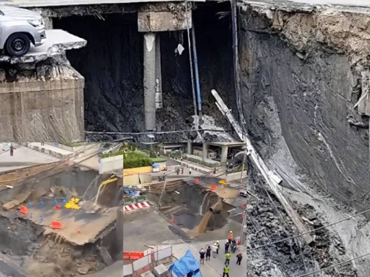Bangkok road collapse