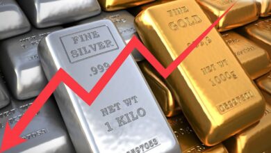 Gold silver price slump
