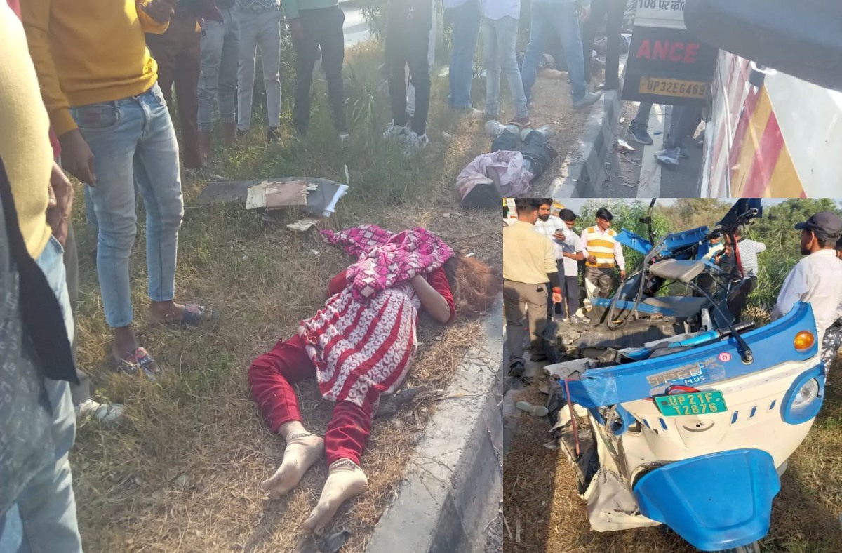 राहगीर को बचाने के चक्कर में नहर में जा पलटी कार बाल-बाल बच्चे लोग