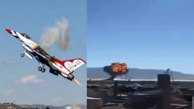 F-16 fighter plane crash