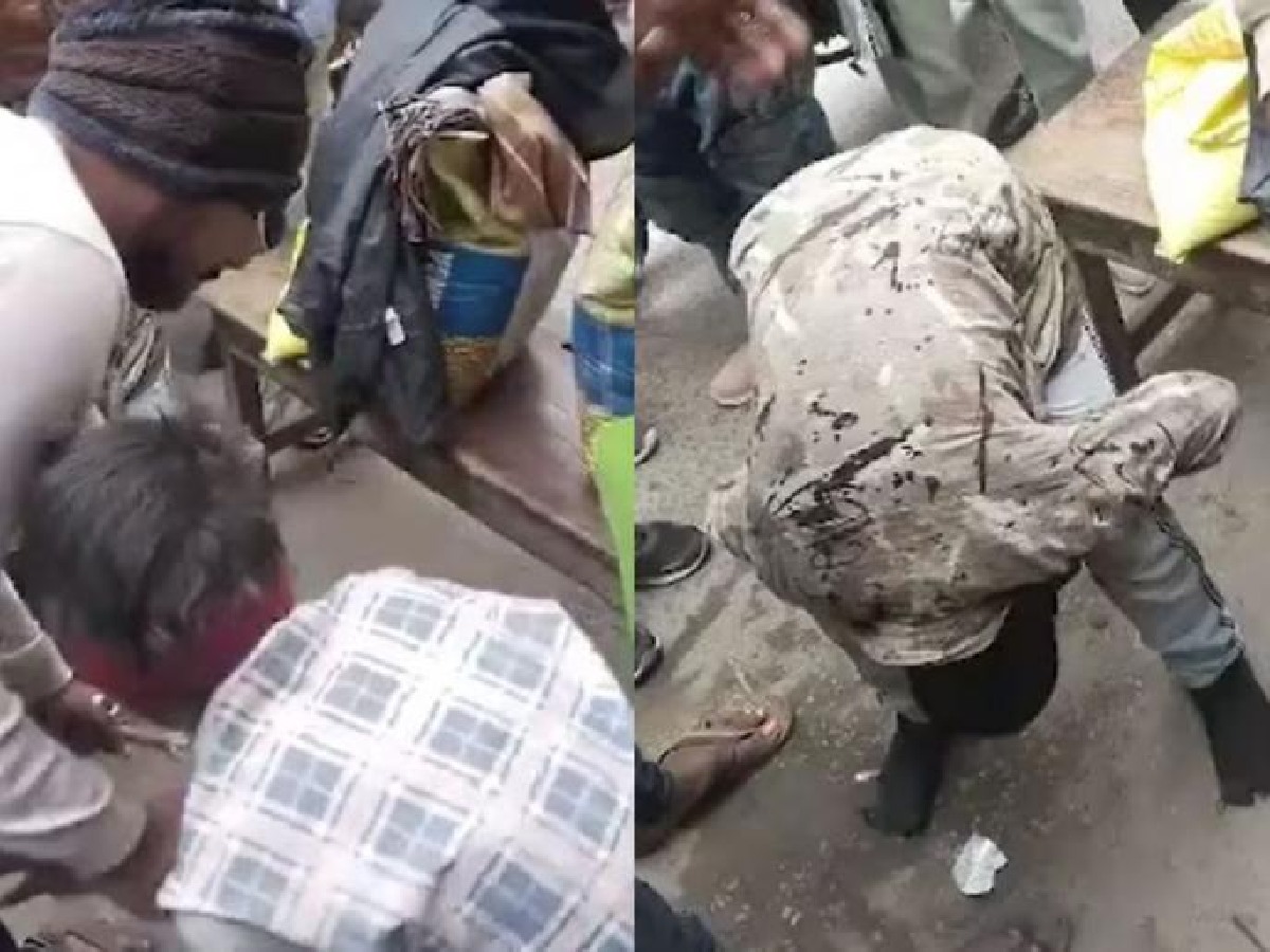 Two children beaten