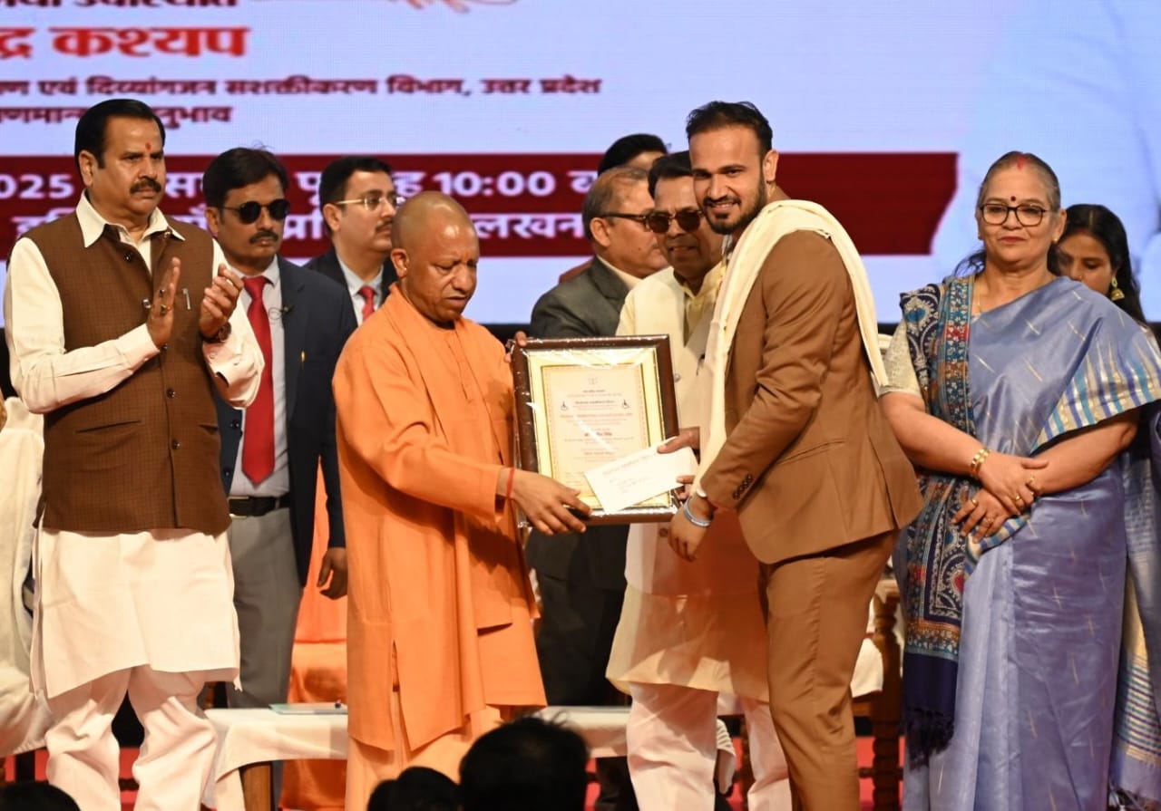 भरथना के अजित सर्वश्रेष्ठ पुरुष दिव्यांग खिलाड़ी बने,