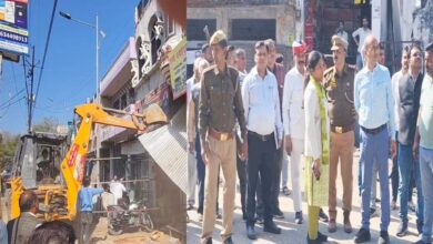 भरथना में अतिक्रमणकारियों पर गरजा बुलडोजर