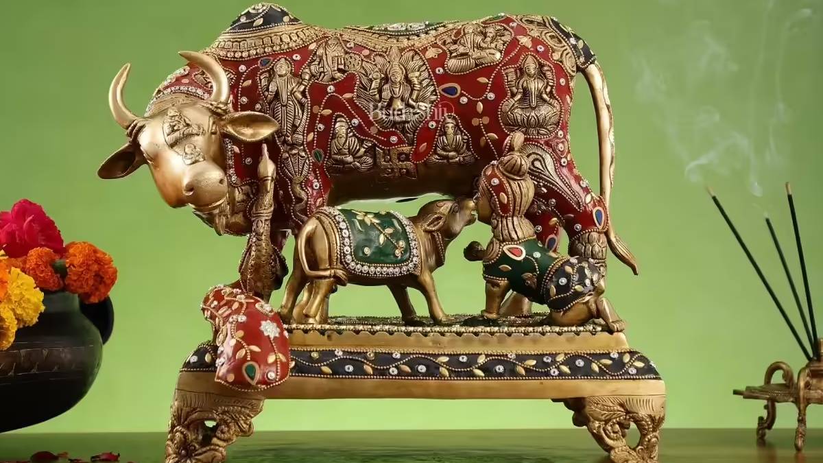 Cow and calf statue Vastu