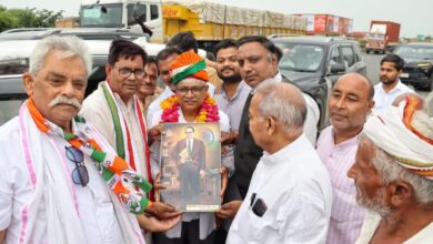 प्रदेश कांग्रेस प्रभारी का हुआ जोरदार स्वागत