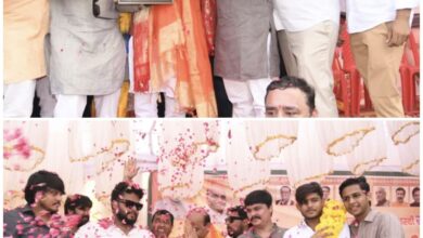 भाजपा के नवनिवार्चित राष्ट्रीय महामंत्री हरीश द्विवेदी का अंश द्विवेदी ने किया भव्य स्वागत