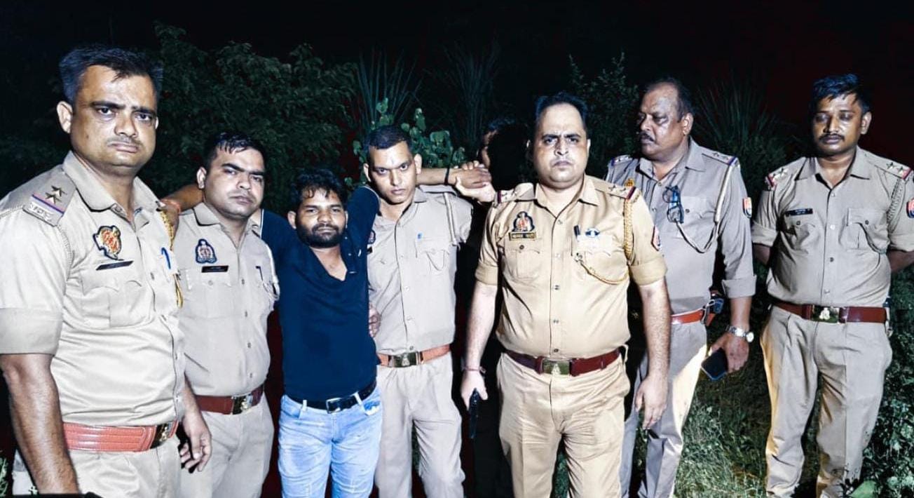 मुठभेड़ में हत्या के प्रयास का आरोपी गिरफ्तार: पैर में लगी गोली