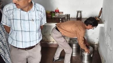 Inspection: Water found accumulated on school premises.