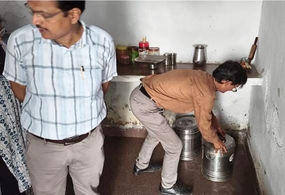 Inspection: Water found accumulated on school premises.