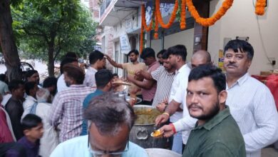 कृष्ण जन्माष्टमी पर भंडारा में उमड़े भक्त