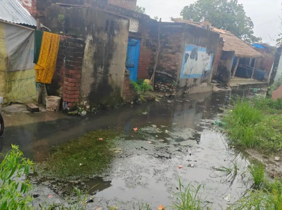 नगला घनु में महीनों से जलभराव: ग्रामीणों परेशान