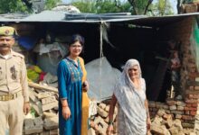 बारिश से तीन गांवों में गिरे कच्चे मकान