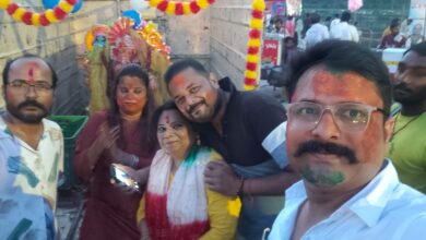 शैल गर्ल्स हॉस्टल की छात्राओं ने धूमधाम से किया गणेश प्रतिमा का विसर्जन
