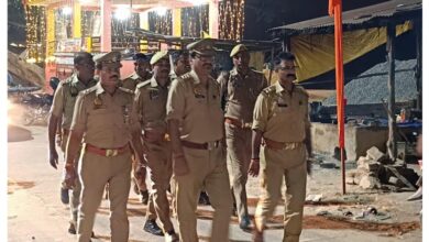 दुर्गा पूजा सुरक्षा को लेकर धम्मौर पुलिस ने निकाला फ्लैग मार्च